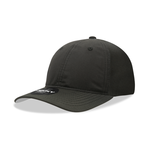 Decky-6220-6 Panel Low Profile Relaxed Performance Dad Hat - Black
