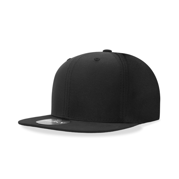 Decky-6223-6 Panel High Profile Structured Performance Snapback - Black