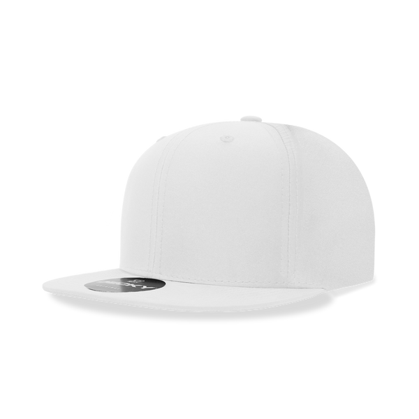 Decky-6223-6 Panel High Profile Structured Performance Snapback - White