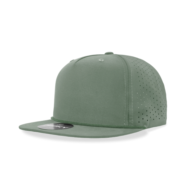 Decky 6226 premium cotton  5-Panel High-Profile Performance Hat with Perforated Design and Relaxed Fit