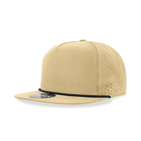 Decky 6226 premium cotton  5-Panel High-Profile Performance Hat with Perforated Design and Relaxed Fit