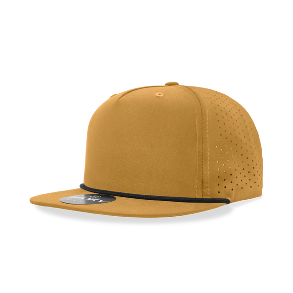 Decky 6226 premium cotton  5-Panel High-Profile Performance Hat with Perforated Design and Relaxed Fit