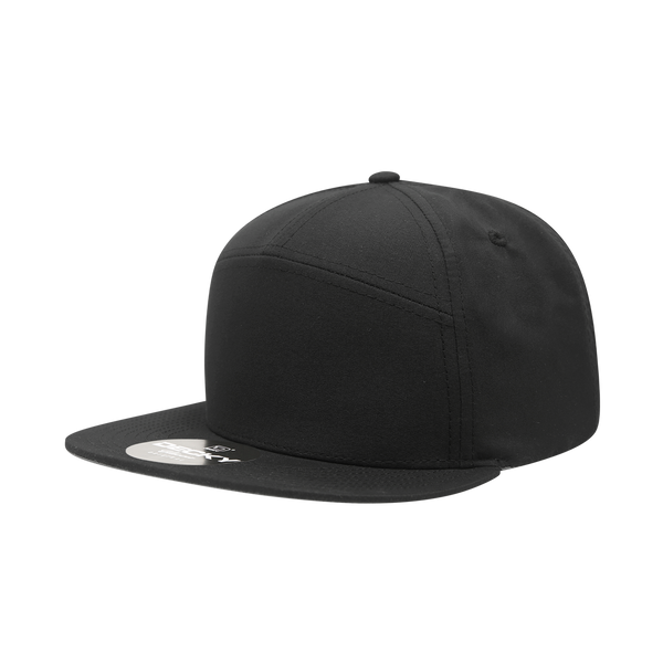 Decky-6229-7 Panel High Profile Structured Performance Cap - Black