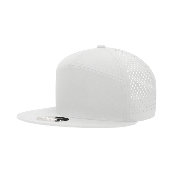Decky-6230-7 Panel High Profile Structured Perforated Performance Cap - White