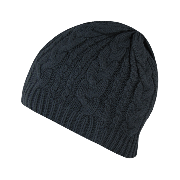 Braidy Knit Beanie – Classic Cable Knit Winter Cap - Charcoal