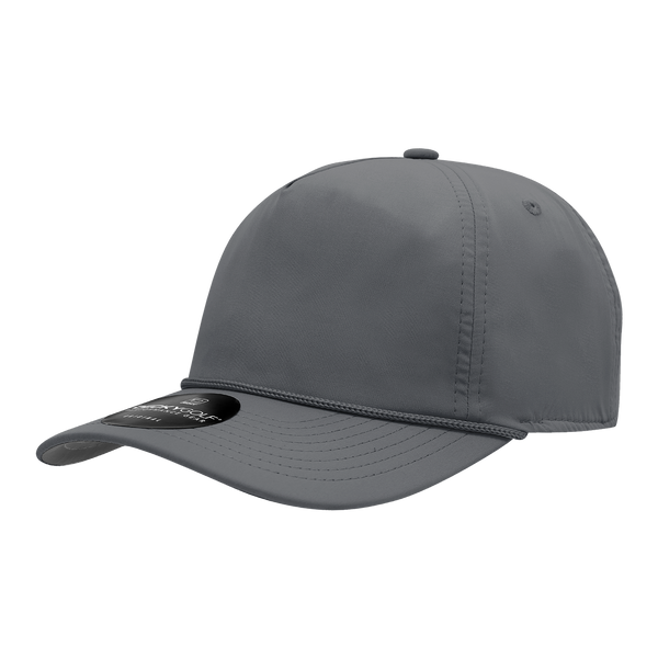 Decky-6406-Sleek H2O 5 Panel Cap – Mid Profile Performance Hat - Char