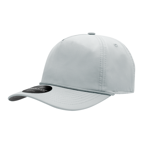 Decky-6406-Sleek H2O 5 Panel Cap – Mid Profile Performance Hat - Grey