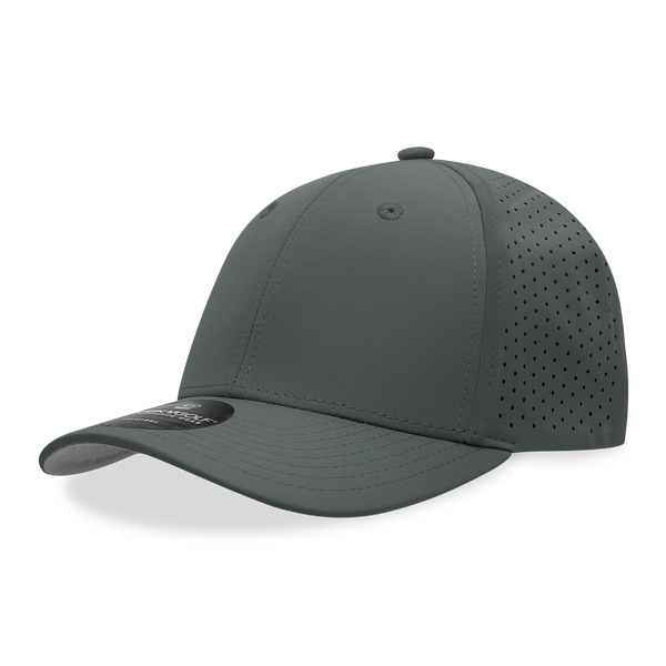 Decky-6412-6 Panel Mid Profile Perforated Cap – Decky Performance Hat - Charcoal