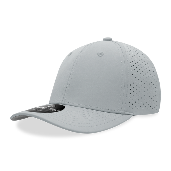 Decky-6412-6 Panel Mid Profile Perforated Cap – Decky Performance Hat - Grey