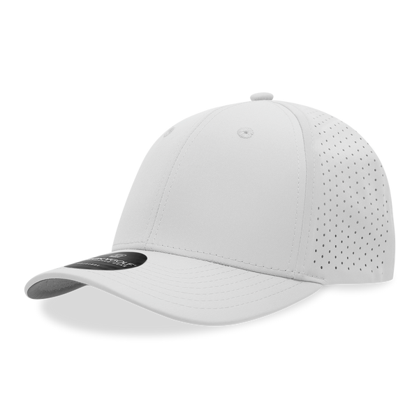 Decky-6412-6 Panel Mid Profile Perforated Cap – Decky Performance Hat - WHITE