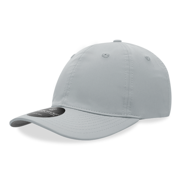 Decky-6414-6 Panel Mid Profile Relaxed Sleek Cap – Adjustable Cotton Hat - Grey