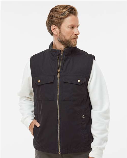 DRI DUCK 5068 Men's Trek Canyon Cloth™ Vest - Black - OnModelFront