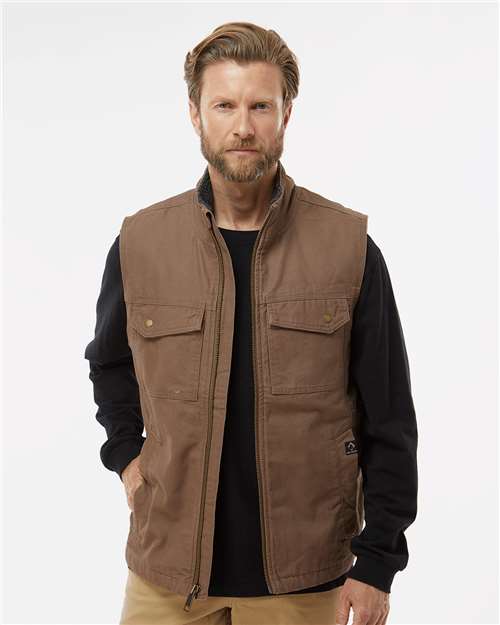 DRI DUCK 5068 Men's Trek Canyon Cloth™ Vest - Field Khaki - OnModelFront