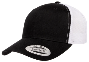 Black/White Mesh Back