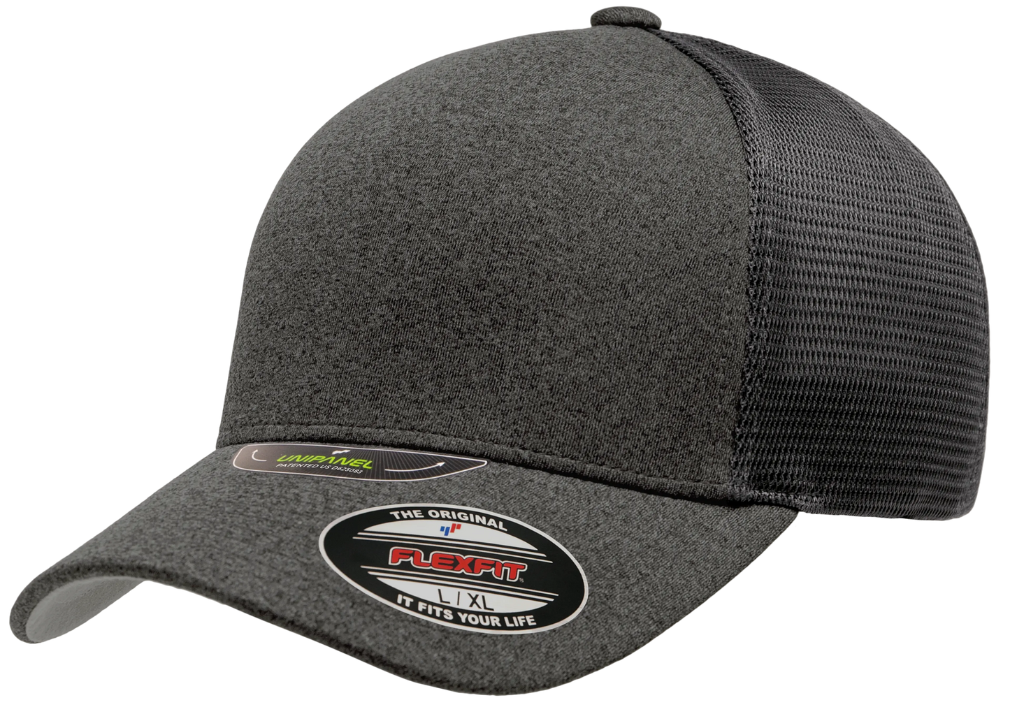 Flexfit Unipanel Trucker Mesh Cap, Fused Front, Stretch Fit