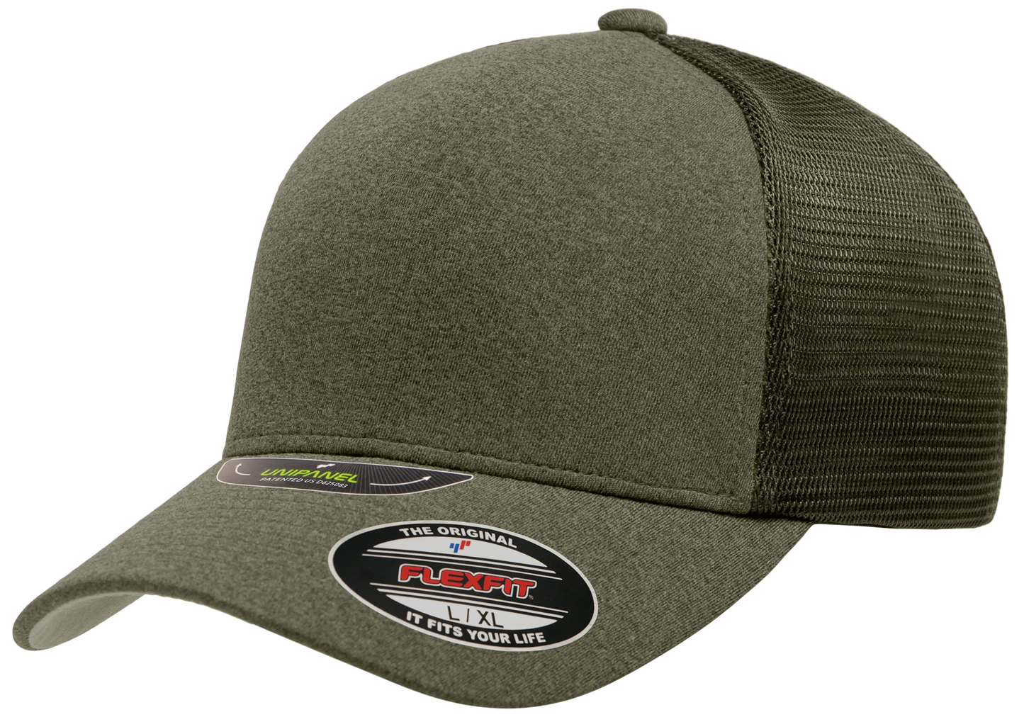 Flexfit Unipanel Trucker Mesh Cap, Fused Front, Stretch Fit