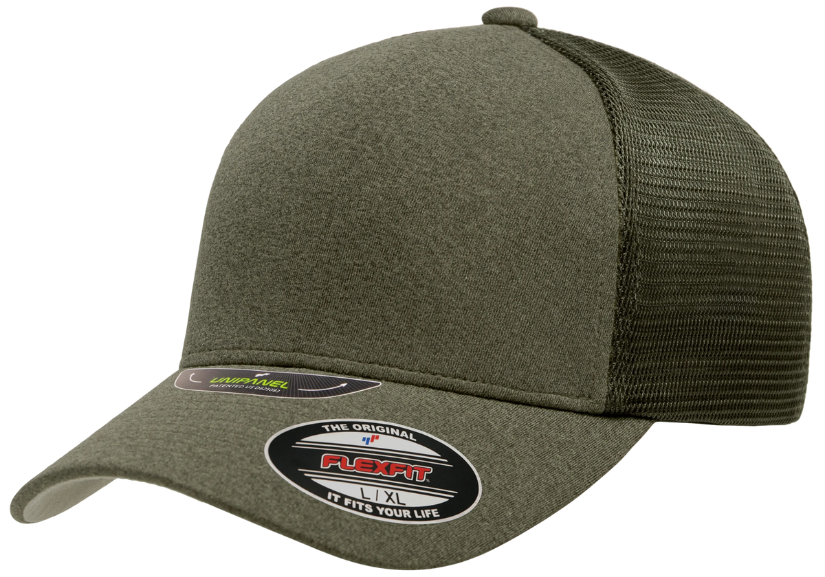 Flexfit Unipanel Trucker Mesh Cap, Fused Front, Stretch Fit