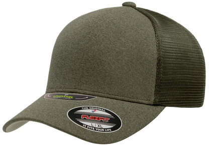 Flexfit Unipanel Trucker Mesh Cap, Fused Front, Stretch Fit