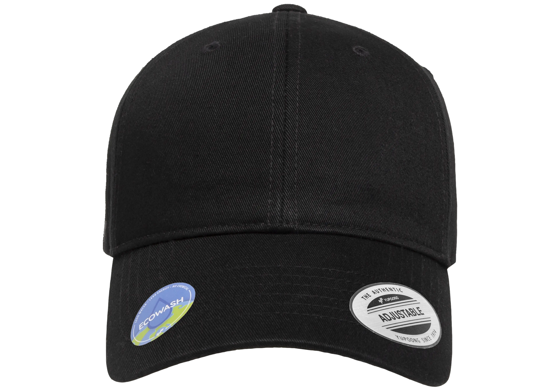 YP Classics Ecowash Dad Cap - Black