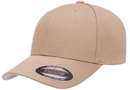 Flexfit Cotton Twill Cap, 6-Panel Structured Fitted Hat