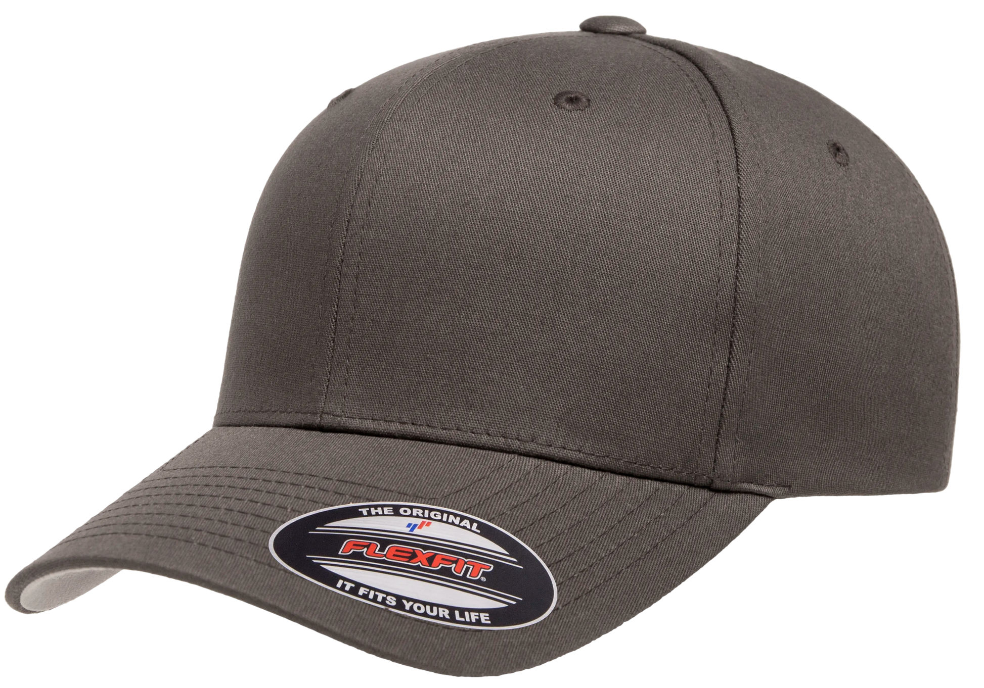 Flexfit Cotton Twill Cap, 6-Panel Structured Fitted Hat