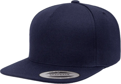 YP Classics Premium 5-Panel Snapback Cap Wool Blend
