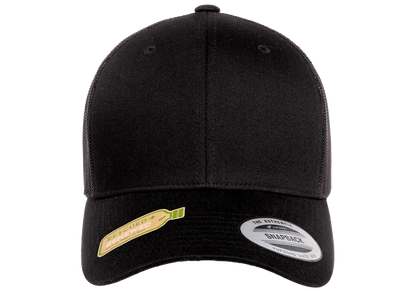 YP Classics Recycled Mesh Retro Trucker Cap Black One Size