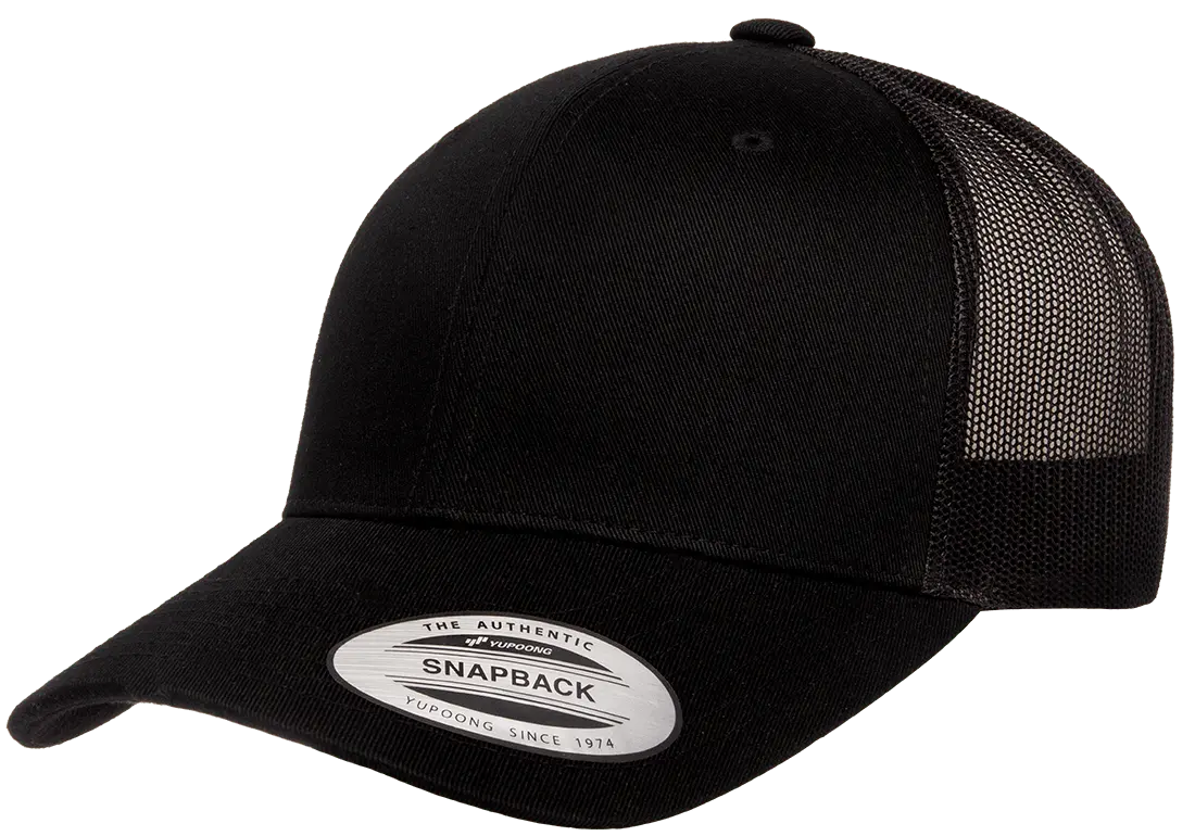 YP Classics Recycled Mesh Retro Trucker Cap Black One Size