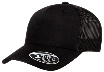 Flexfit 110 Recycled Mesh Cap, Black | 110R-BK-ONE