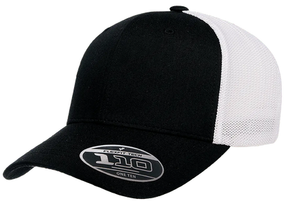 Flexfit 110 Recycled Mesh Cap - 2-Tone | 110RT-BKWH-ONE