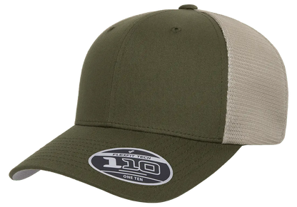 Flexfit 110 Mesh Cap, 2-Tone, Adjustable Snapback, Trucker Hat