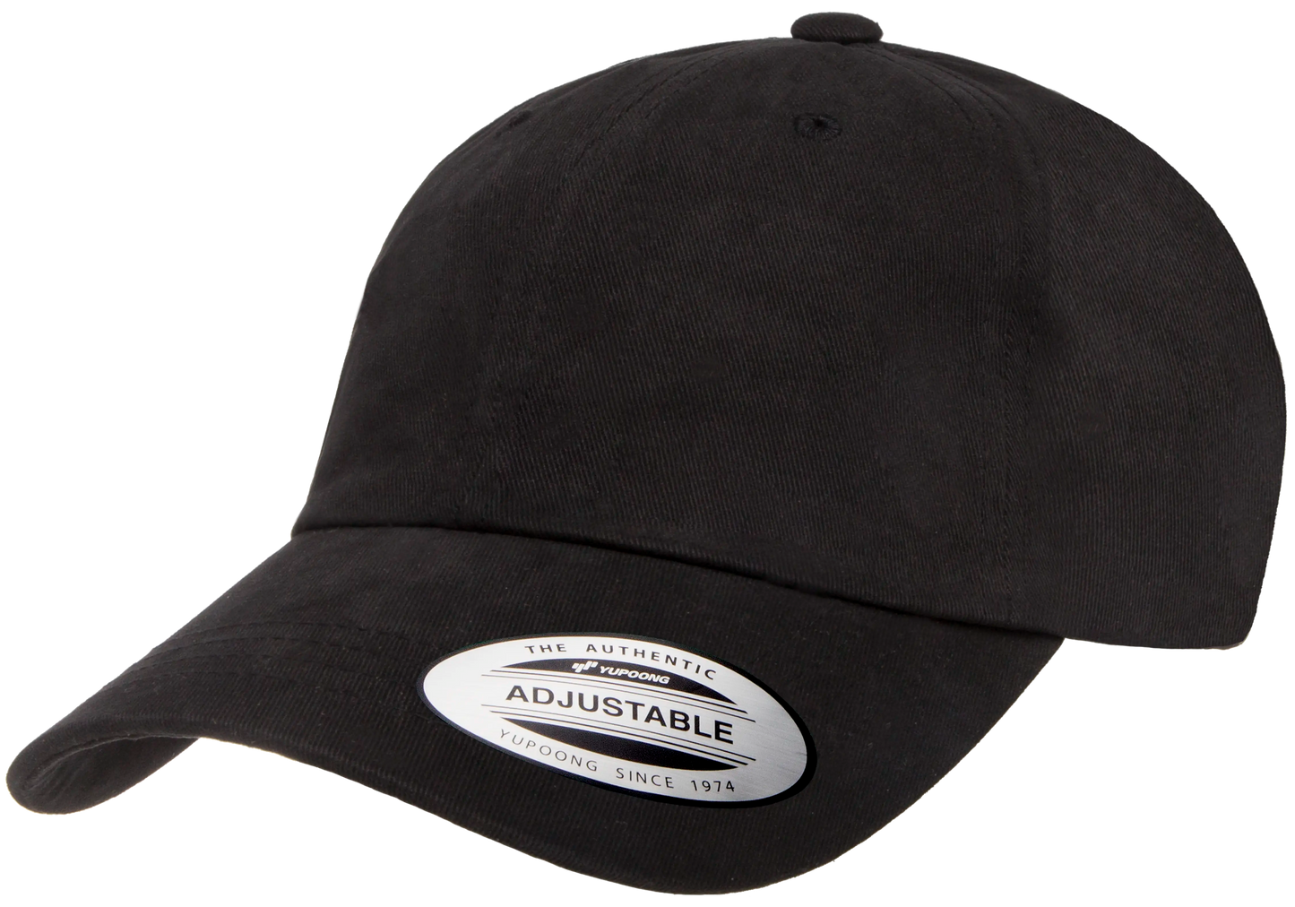 YP Classics Peached Cotton Twill Dad Cap - Black