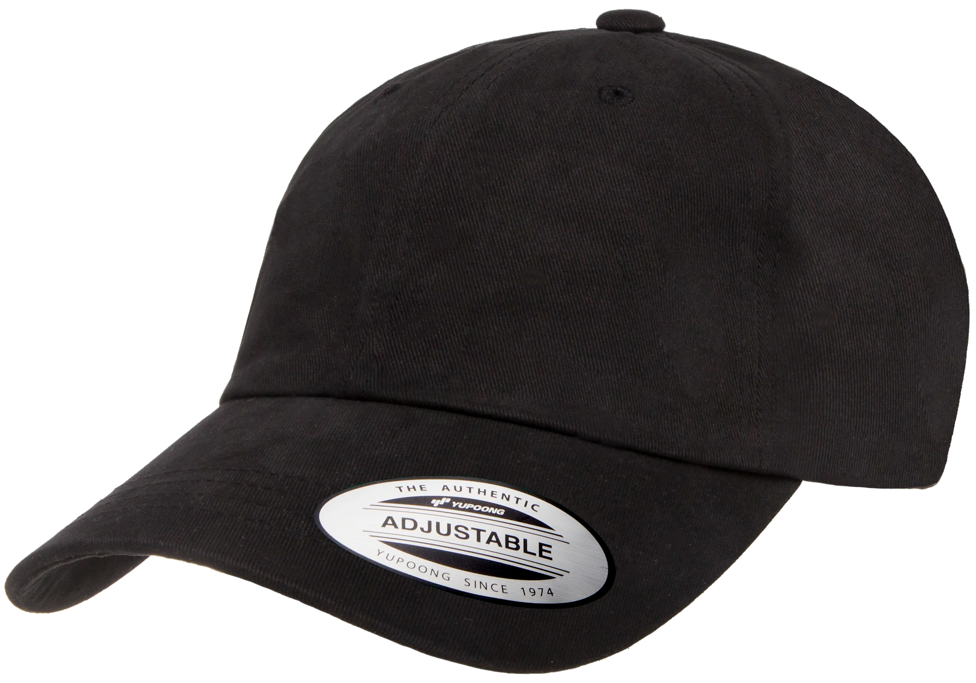 YP Classics Peached Cotton Twill Dad Cap - Black
