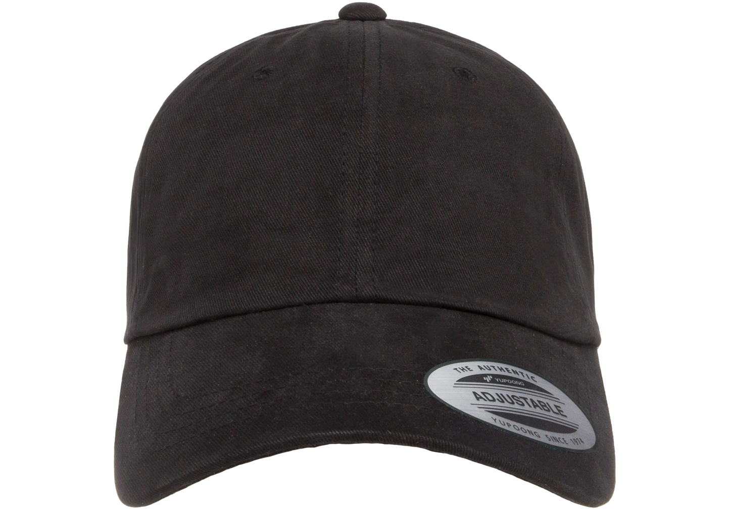 YP Classics Peached Cotton Twill Dad Cap - Black