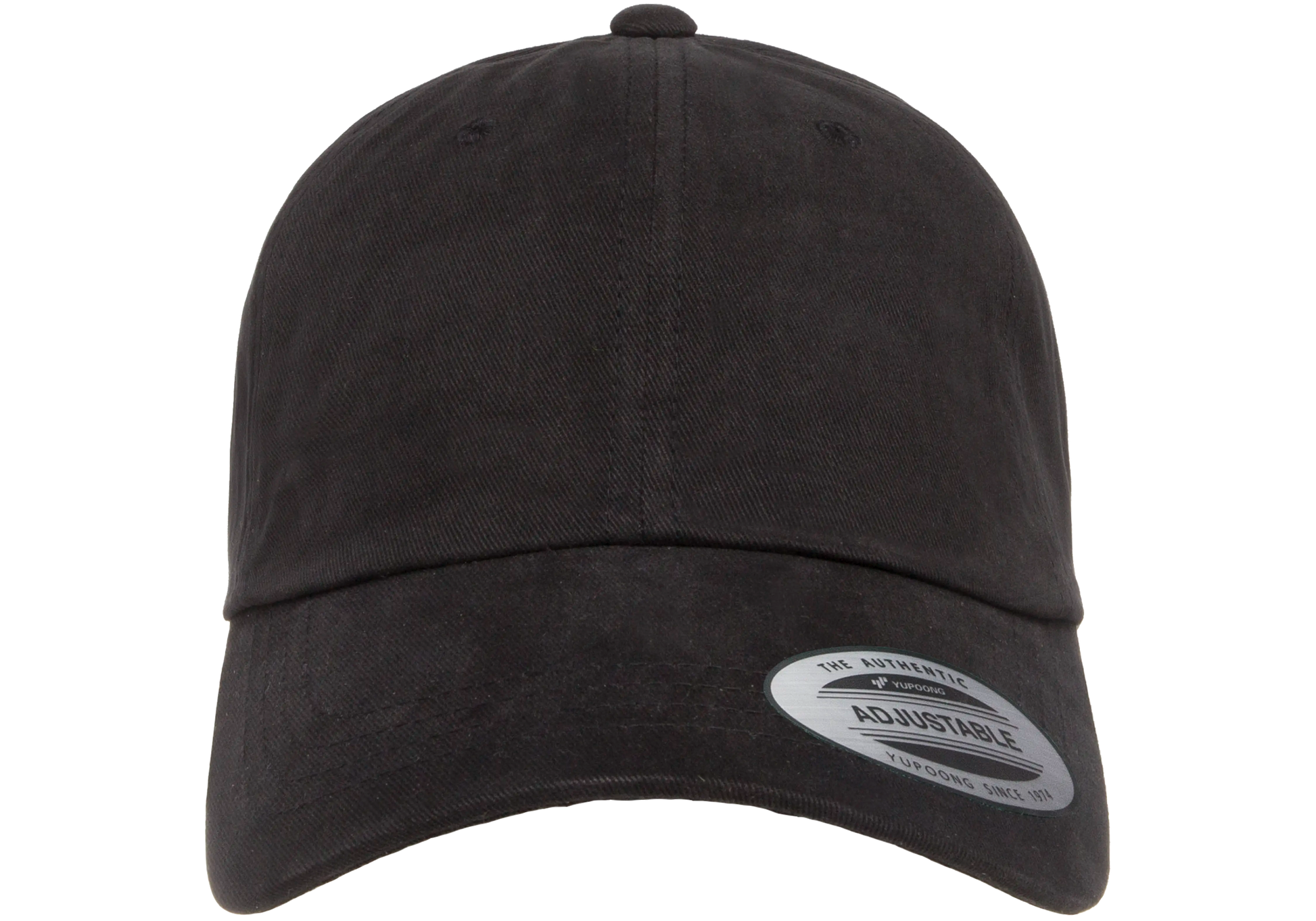 YP Classics Peached Cotton Twill Dad Cap - Black