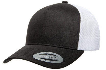 YP Classics 5-Panel Retro Trucker Cap, 2-Tone, Structured Snapback