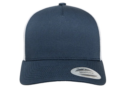 YP Classics 5-Panel Retro Trucker Cap, 2-Tone, Structured Snapback