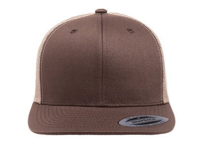 YP Classics 5-Panel Retro Trucker Cap, 2-Tone, Structured Snapback