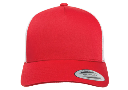 YP Classics 5-Panel Retro Trucker Cap, 2-Tone, Structured Snapback
