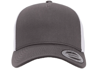 YP Classics 5-Panel Retro Trucker Cap, 2-Tone, Structured Snapback