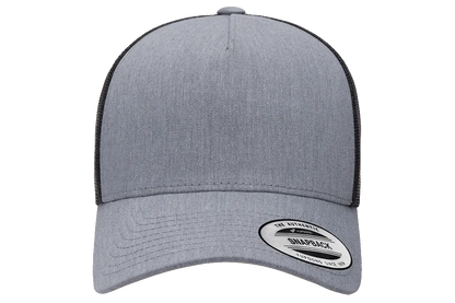 YP Classics 5-Panel Retro Trucker Cap, 2-Tone, Structured Snapback