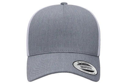 YP Classics 5-Panel Retro Trucker Cap, 2-Tone, Structured Snapback