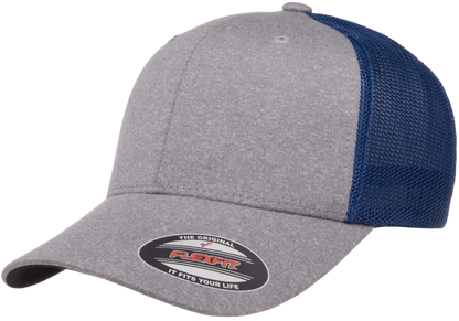 Flexfit Melange Trucker Cap, Dark Heather/Black, One Size | 6311-DHBK-ONE