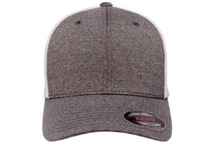 Flexfit Melange Trucker Cap, Dark Heather/Black, One Size | 6311-DHBK-ONE