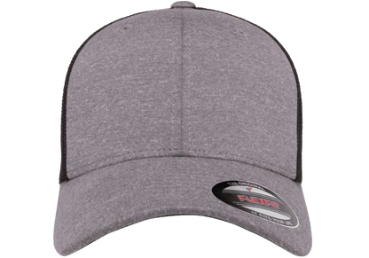 Flexfit Melange Trucker Cap, Dark Heather/Black, One Size | 6311-DHBK-ONE