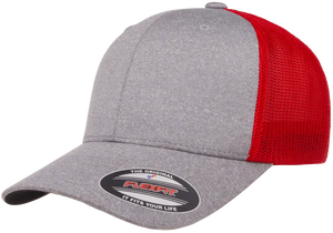 Heather Hat/Red Mesh Back