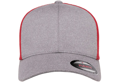 Flexfit Melange Trucker Cap, Dark Heather/Black, One Size | 6311-DHBK-ONE
