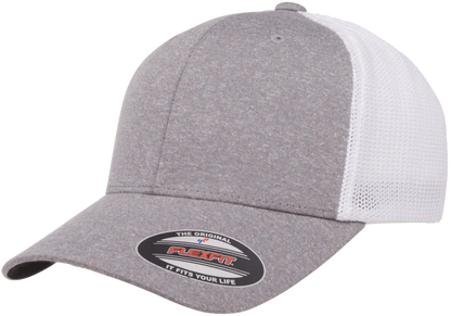 Flexfit Melange Trucker Cap, Dark Heather/Black, One Size | 6311-DHBK-ONE