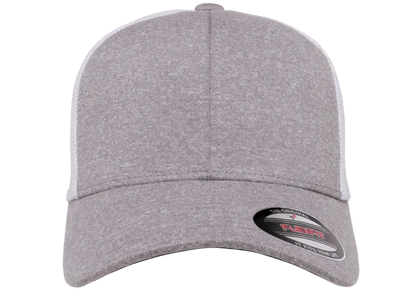 Flexfit Melange Trucker Cap, Dark Heather/Black, One Size | 6311-DHBK-ONE