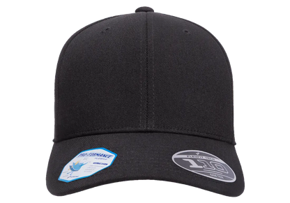Flexfit 110 Pro-Formance Cap, Moisture-Wicking, Hook & Loop, Black | 110C-BK-ONE